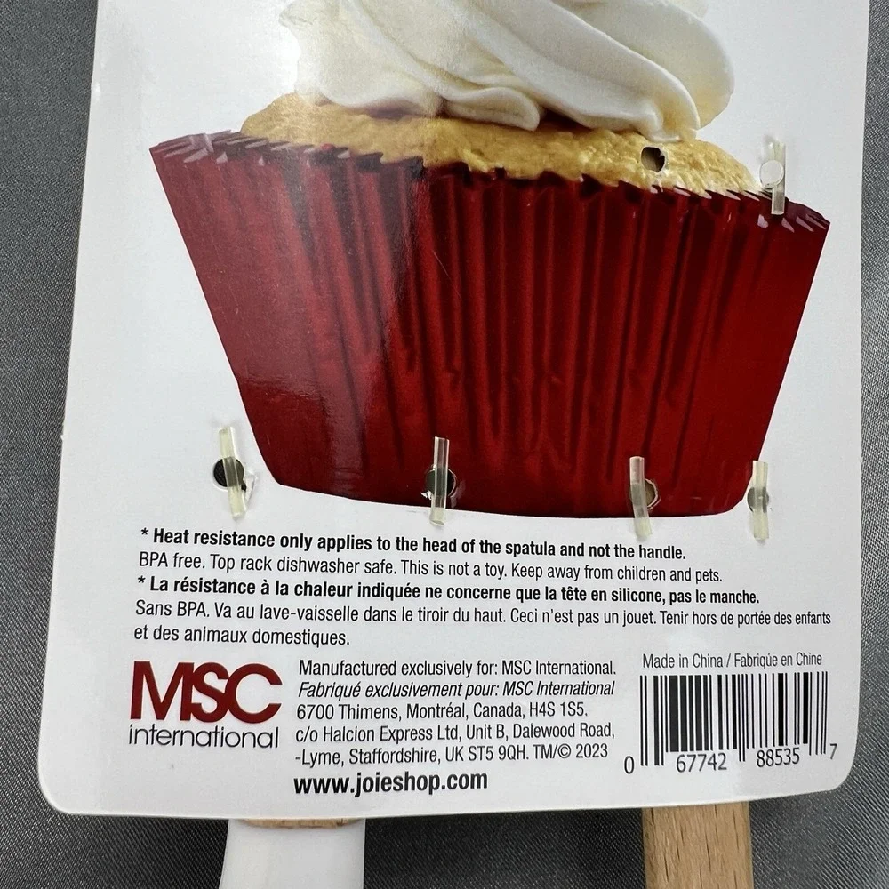 Joie Christmas Silicone Spatulas Holiday Poinsettias White‎ Red 2 Pieces Gifting